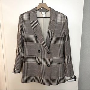 H&M Size 2 | Brown Houndstooth Blazer